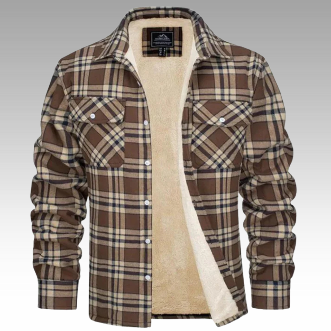 Sam | Checked Trucker Jacket with Fleece Lining