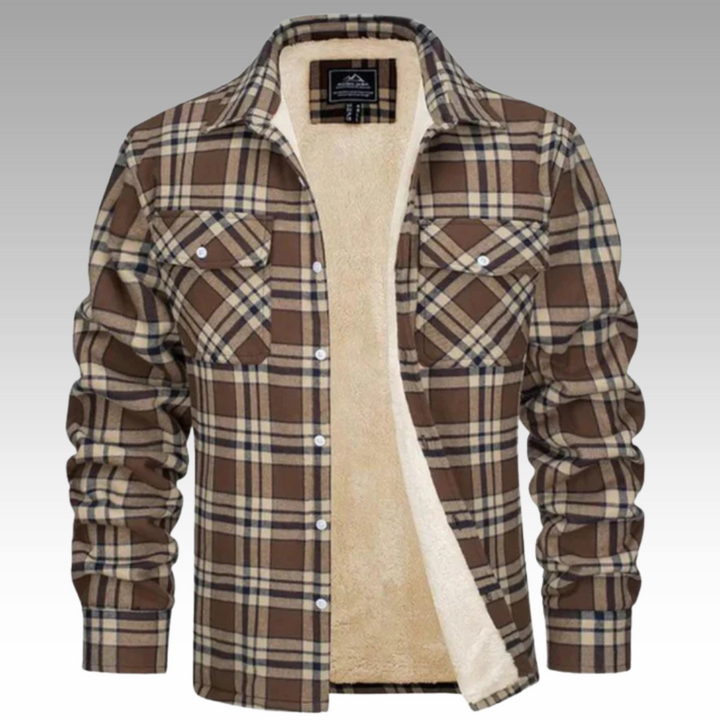Sam | Checked Trucker Jacket with Fleece Lining