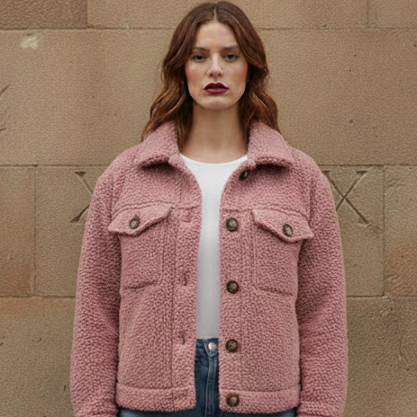 Rose | Cozy Buttoned Jacket