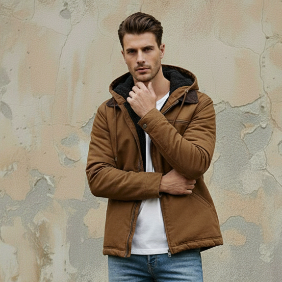 Zip-up hooded Jacket