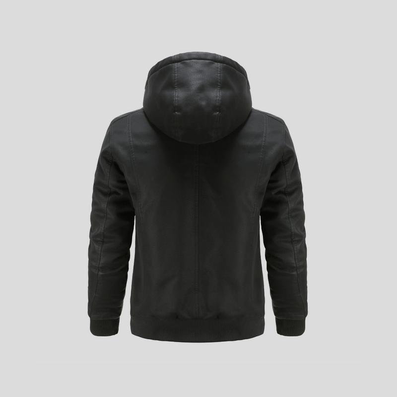 Sullivan - hooded leather jacket