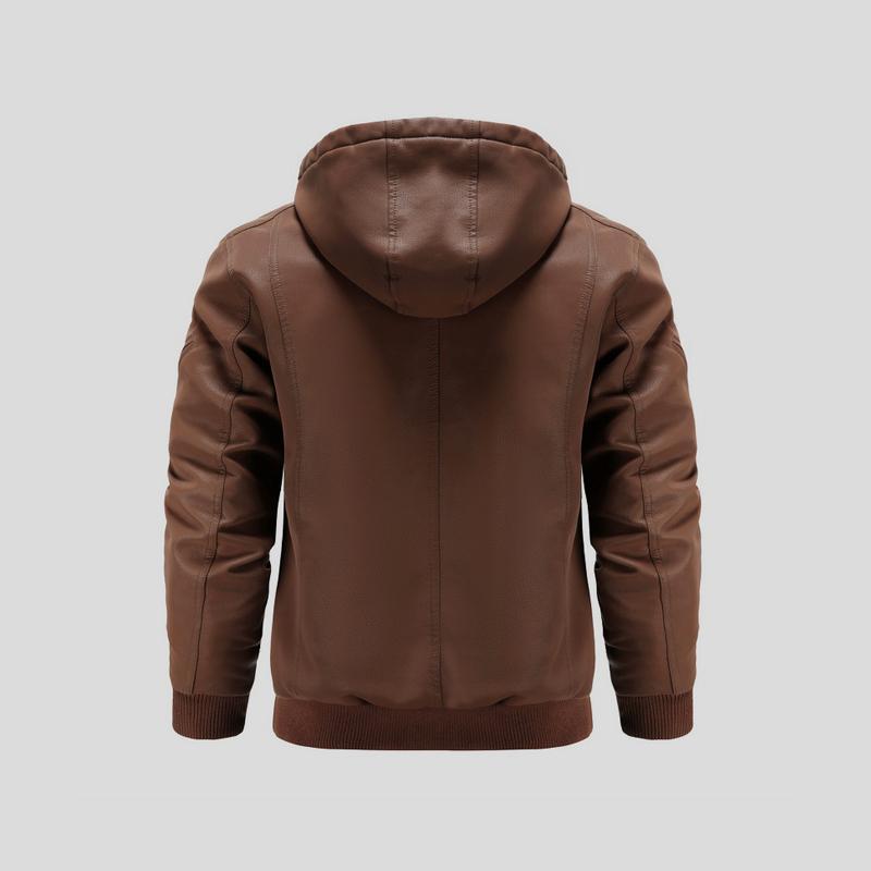 Sullivan - hooded leather jacket