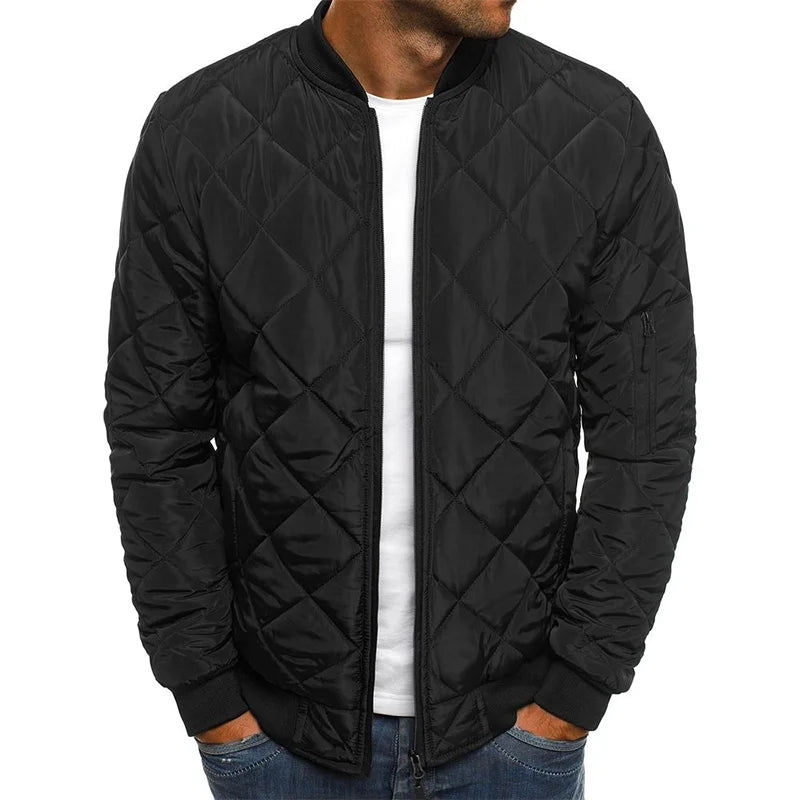 Logan | Cotton Jacket with Diamond Pattern