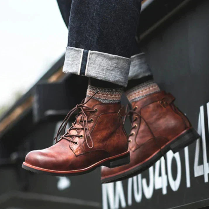Adam | Men's Retro Round Toe Boots