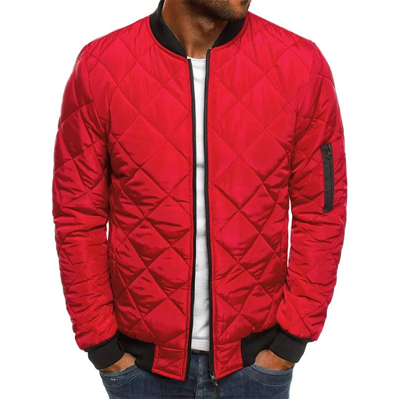 Logan | Cotton Jacket with Diamond Pattern